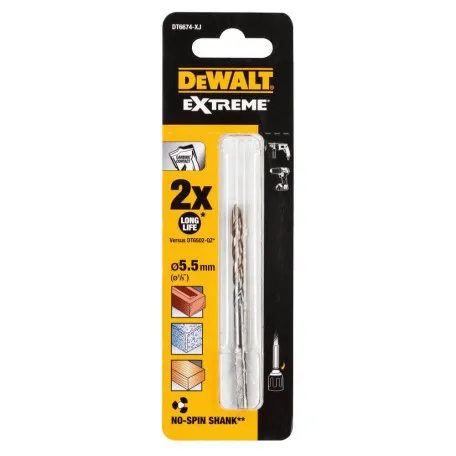 Свердло по бетону, цеглі, каменю DeWALT, 5.5 мм, 85 мм, робоча частина 50 мм (DT6674)