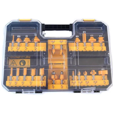 Набір фрез універсальний DeWALT для фрезера, цанга 8 мм, 22 шт., у кейсі, (DT90017)