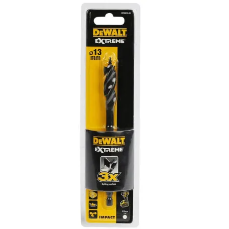 Сверло по дереву DeWALT, 13 мм, 152 мм, рабочая часть 100 мм (DT90239)