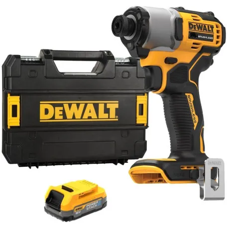 Шурупокрут ударний акумуляторний безщітковий DeWALT, 18 В, 192 Н·м, 1 ⁄ 4 (DCF840E1T)
