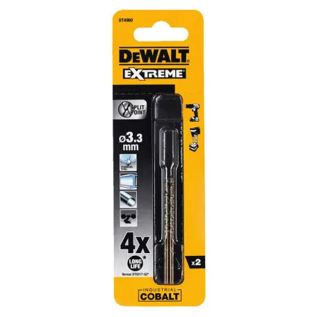 Свердло по металу, DeWALT, EXTREME COBALT, 3.3x65 мм (DT4960)