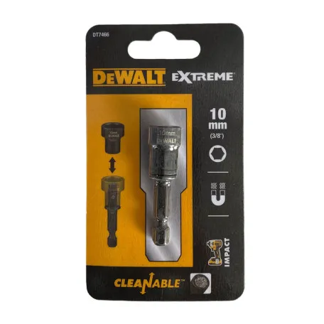 Голівка торцева магнітна DeWALT Impact, знімна, 10/75 мм. 1/4