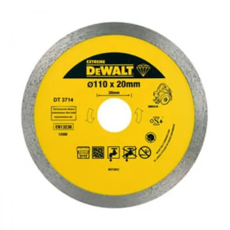 Диск алмазный, DeWALT, 110 мм, 20 мм (DT3714)
