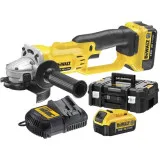 Шліфмашина кутова - болгарка акумуляторна DeWALT, 18 В, диск 125 мм (DCG412M2)
