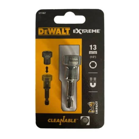 Голівка торцева магнітна DeWALT Impact, знімна, 13/75 мм. 1/4