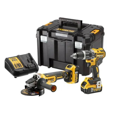 Набір з двох безщіткових інструментів DeWALT, + 2 акумулятори, зарядний пристрій, кейс. (DCK2080P2T)