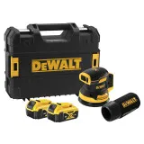 Шліфувальна машина ексцентрикова акумуляторна безщіткова DeWALT, 18 В, підошва 125 мм (DCW210P2)