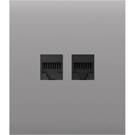 Передня панель для вбудованої інтернет-розетки Ajax CenterCover (LAN) Fog (126200.318.FG)