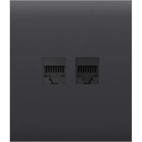Передня панель для вбудованої інтернет-розетки Ajax CenterCover (LAN) Graphite (126199.318.GP)