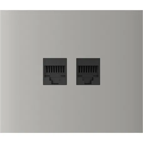 Центральна панель для вбудованої інтернет-розетки Ajax CenterCover (LAN) vertical Oyster (126209.318.OY)