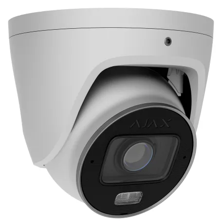 Дротова IP-камера відеоспостереження Ajax TurretCam HLVF (8 Mp) White (126283.197.WH1)