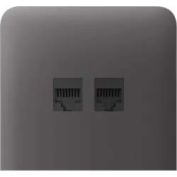 Бічна панель для вбудованої інтернет-розетки Ajax SideCover (LAN) vertical Grey (126222.319.GR)