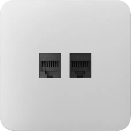 Передня панель для вбудованої інтернет-розетки Ajax SoloCover (LAN) White (126187.317.WH)