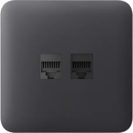 Передня панель для вбудованої інтернет-розетки Ajax SoloCover (LAN) Graphite (126191.317.GP)