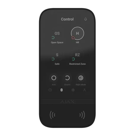 Бездротова клавіатура з сенсорним екраном Ajax KeyPad TouchScreen Black (58454.148.BL1)