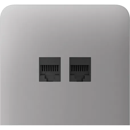 Бічна панель для вбудованої інтернет-розетки Ajax SideCover (LAN) vertical Fog (126224.319.FG)