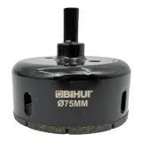 Алмазная коронка BIHUI Ceramics PRO 75 мм под дрель (DBW75)