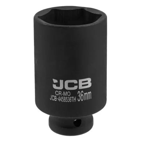 Головка, торцева, удapнa, глибока, тонкостінна, (6-гранна), JCB Tools JCB-4458536TH, 1/2