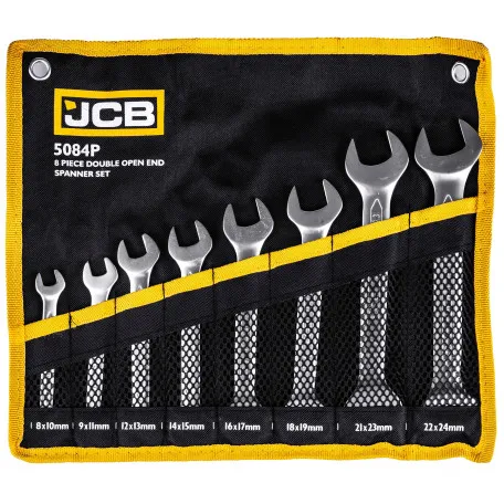 Набір рожкових ключів в чохлі 8 од. (8-24 мм) JCB Tools JCB-5084P, (61294)