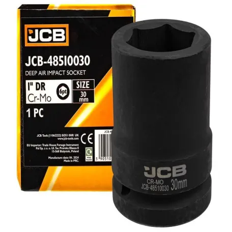 Головка ударна, торцева, глибока. (6-гранна) JCB Tools JCB-48510030, 1