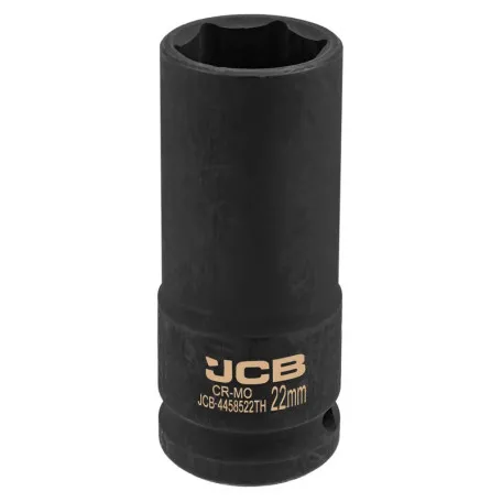 Головка, торцева, удapнa, глибока, тонкостінна, (6-гранна), JCB Tools JCB-4458522TH, 1/2