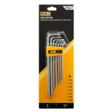 Набір Г-подіб. ключів екстра довгих, з отвором, TORX, 7 од. (T10H-T40H) JCB Tools, JCB-5071TXL. (59737)