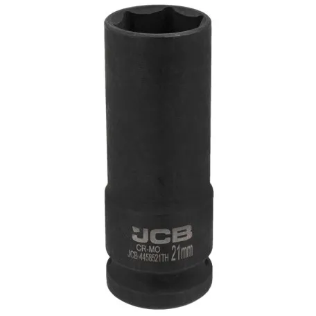 Головка, торцева, удapнa, глибока, тонкостінна, (6-гранна), JCB Tools JCB-4458521TH, 1/2