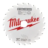 Диск пильный по дереву PFTE THIN KERF MILWAUKEE 184х30х1,6 мм, 24 зуб. (4932471297)