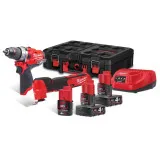 Набор из 2х инструментов аккумуляторных бесщеточных MILWAUKEE M12 FPP2AX-423P (4933478825)