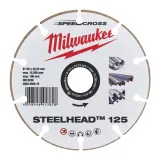 Диск алмазный MILWAUKEE Speedcross STEELHEAD 125, диаметр 125 мм, (металл, нержавейка) (4932492015)