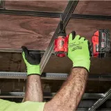 Перчатки рабочие, сигнальные, Hi-Vis MILWAUKEE, с сопротивлением порезам 3/C уровня, размер 11/XXL, (144 пары) (4932479023)