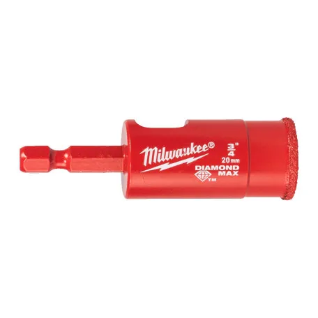 Коронка алмазная MILWAUKEE Diamond Plus/Max, диаметр 20,0мм (1/4'' Hex) (сверление с водой) (4932498348)