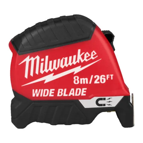 Рулетка магнитная WIDE BLADE MAGNETIC MILWAUKEE (Gen2), (холст 35мм), 8м/26фт