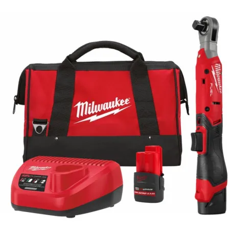 Аккумуляторный угловой бесщеточный гайковерт-трещотка MILWAUKEE M12 FIR12G2-252B, 1/2'', 108 Нм (4933498940)