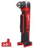 Дрель угловая аккумуляторная MILWAUKEE, C18 RAD-0, 20Нм (каркас) (картонная упаковка) (4933427189)