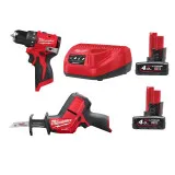 Набор из 2 аккумуляторных инструментов Milwaukee M12 BLPP2A-402B (4933499692)