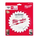 Диск пильный по дереву PFTE MILWAUKEE 160х20х2,2мм, 24 зуб. (4932471290)