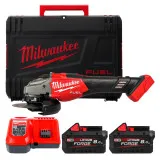 Шлифмашина угловая, болгарка, аккумуляторная, бесщеточная MILWAUKEE, M18 FHSAG125XB2-802X, 1800Вт, диаметр 125 мм (4933493416)