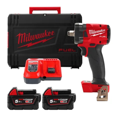 Гайковерт акумуляторний безщітковий 1/2'' MILWAUKEE, M18 FIW2P12-502X, 339Нм, з піном (4933478447)