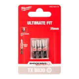 Бита MILWAUKEE SHOCKWAVE, TX BO30, 25 мм, (3 шт.) (4932500376)