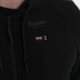 Толстовка с подогревом с капюшоном MILWAUKEE, M12 HHBL4-0, черная (размер L) (4932480063)
