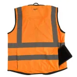Жилет сигнальный, MILWAUKEE Hi-Viz PREMIUM, оранжевый, размер, L/XL, (4932471899)