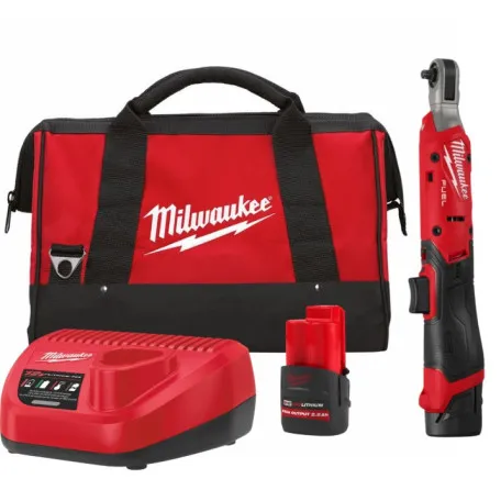 Аккумуляторный угловой бесщеточный гайковерт-трещотка MILWAUKEE M12 FIR14G2-252B, 1/4'', 61 Нм (4933498934)