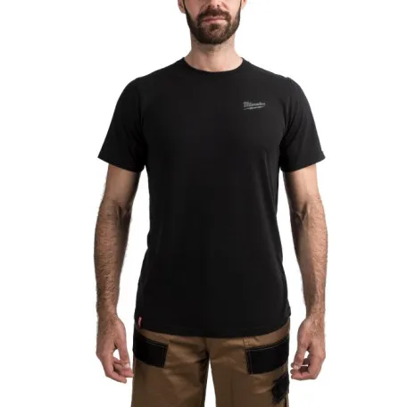 Футболка MILWAUKEE, HTSS легкая с коротким рукавом, черная, (размер XXL) (4932492967)