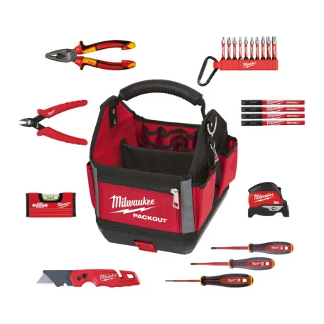 Набор ручного инструмента электрика MILWAUKEE PACKOUT, (23 шт) (4932500547)