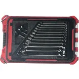 Набор ключей рожково-накидных, метрических, хромированных MILWAUKEE MAX BITE PACKOUT, (8–22мм) (4932498141)