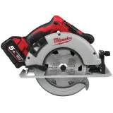 Пила дисковая ручная аккумуляторная MILWAUKEE, M18 BLCS66-502X, диаметр 165мм (зарядное устройство M12-18 FC, 2 аккумулятора M18 B5 5А (4933464590)