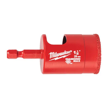 Коронка алмазная MILWAUKEE Diamond Plus/Max, диаметр 29,0мм (1/4'' Hex) (сверление с водой) (4932498351)