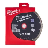 Диск алмазный MILWAUKEE DUT 230, Ø230мм (плитка/чистый рез) (4932399529)