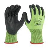 Перчатки рабочие сигнальные Hi-Vis MILWAUKEE, с сопротивлением порезам 5/E уровня, размер 9/L, (4932479933)